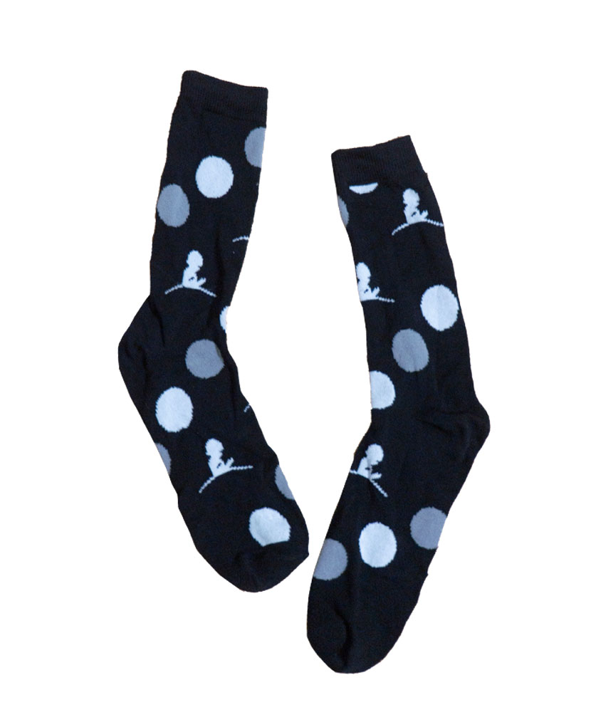 Black Dots and Logo Socks
